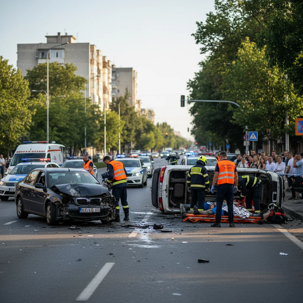 Accident cu victime pe Bulevardul General Nicolae Dăscălescu din Piatra-Neamț, anunțat de ISU Neamț