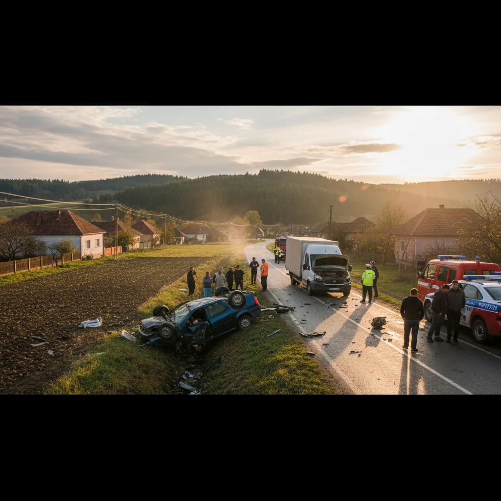 Accident rutier anunțat de ISU în comuna Petricani, lângă Piatra Neamț