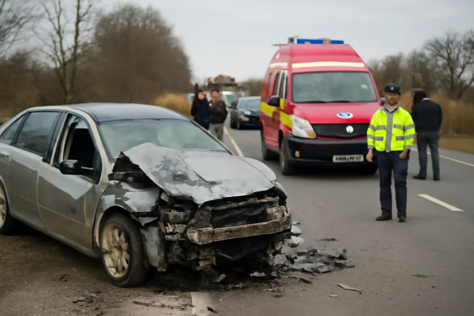 Accident rutier cu patru răniți pe DN2, în județul Neamț, lângă Piatra Neamț