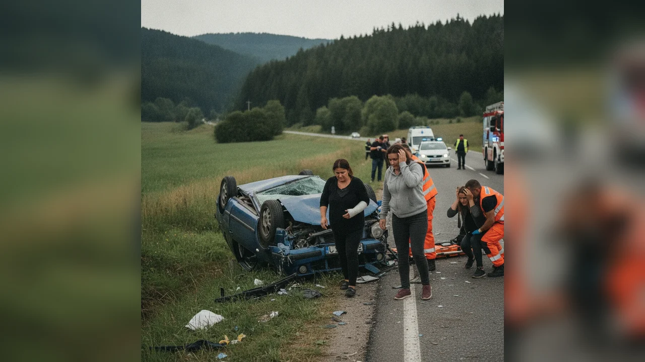 Accident rutier în Poiana Teiului: Trei femei rănite