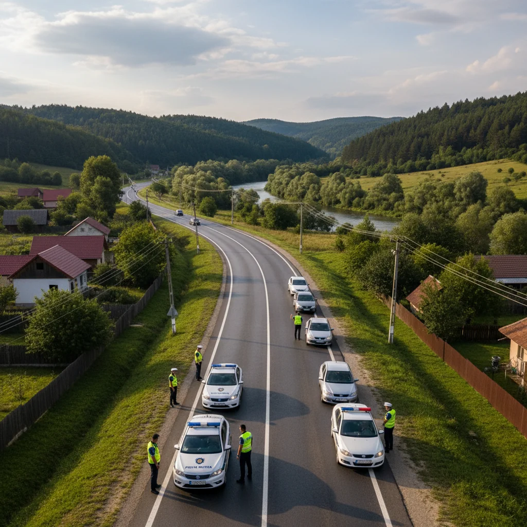 Acțiune rutieră pe DN 15: zeci de sancțiuni aplicate de polițiștii din Piatra Neamț și Bacău