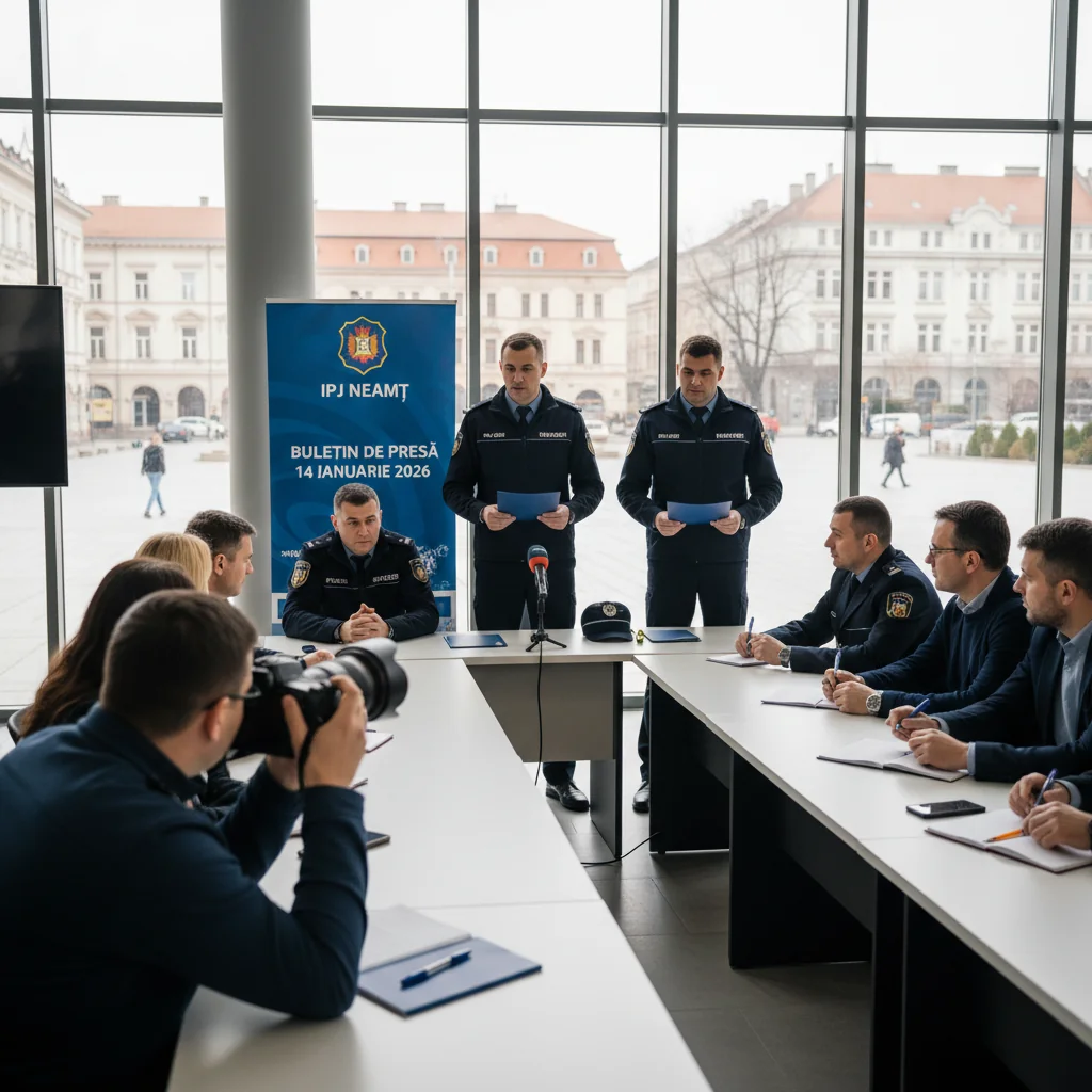 Acțiunile polițiștilor din Piatra Neamț și județul Neamț, prezentate în buletinul IPJ din 14 ianuarie 2026