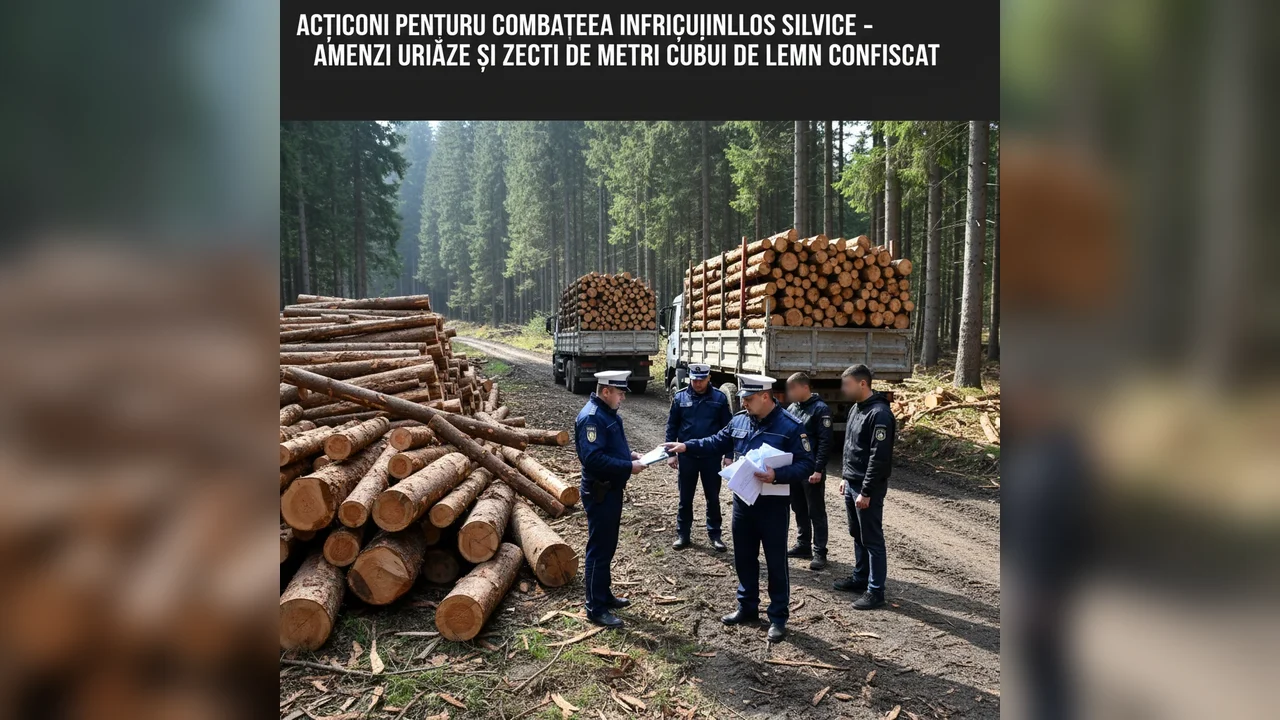 Amenzi Uriașe și Zeci de Metri de Lemn Confiscați în Acțiuni Locale de Combatere a Infracțiunilor Silvice