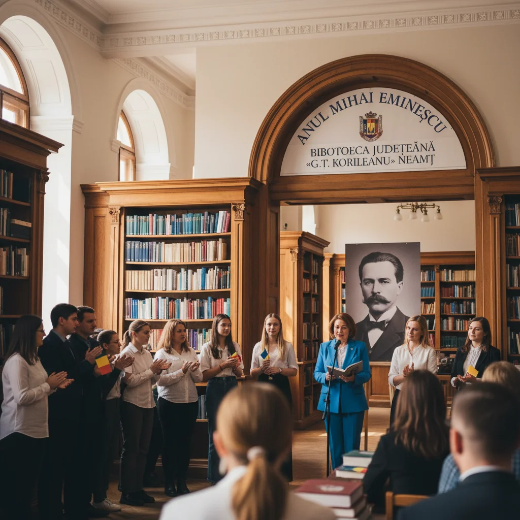 Anul Mihai Eminescu sărbătorit la Biblioteca Județeană G.T. Kirileanu“ Neamț