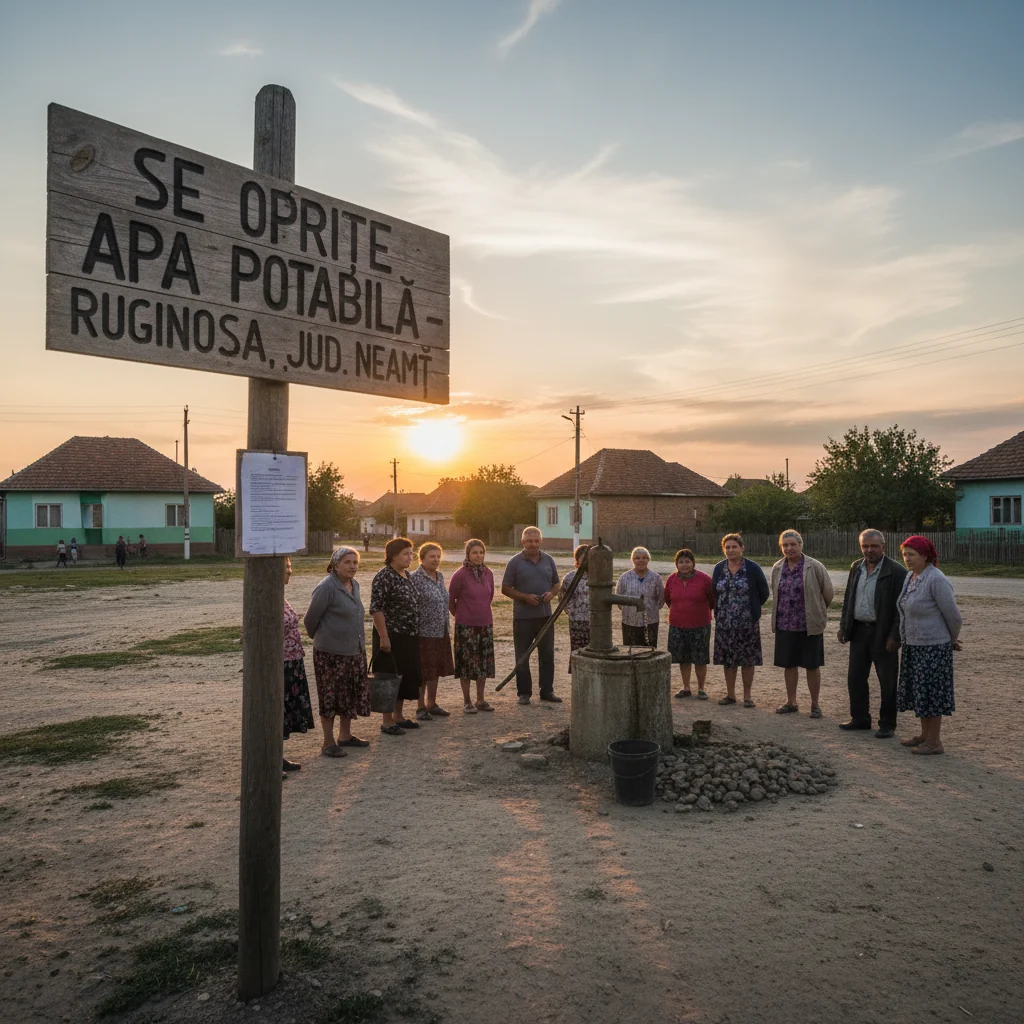 Anunț privind oprirea temporară a apei potabile în comuna Ruginoasa, județul Neamț, transmis de la Piatra Neamț