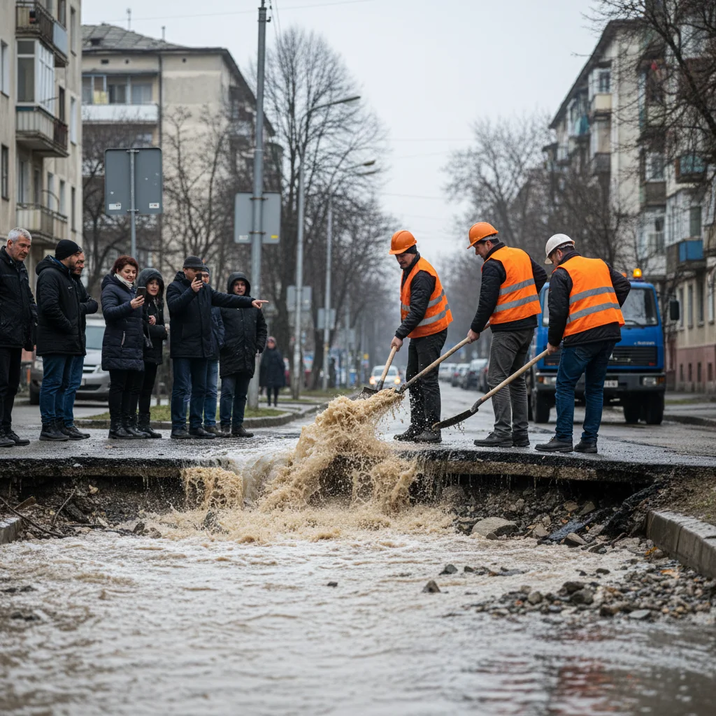 Avarie nouă la rețeaua de apă din Piatra-Neamț: noi zone rămân temporar fără alimentare