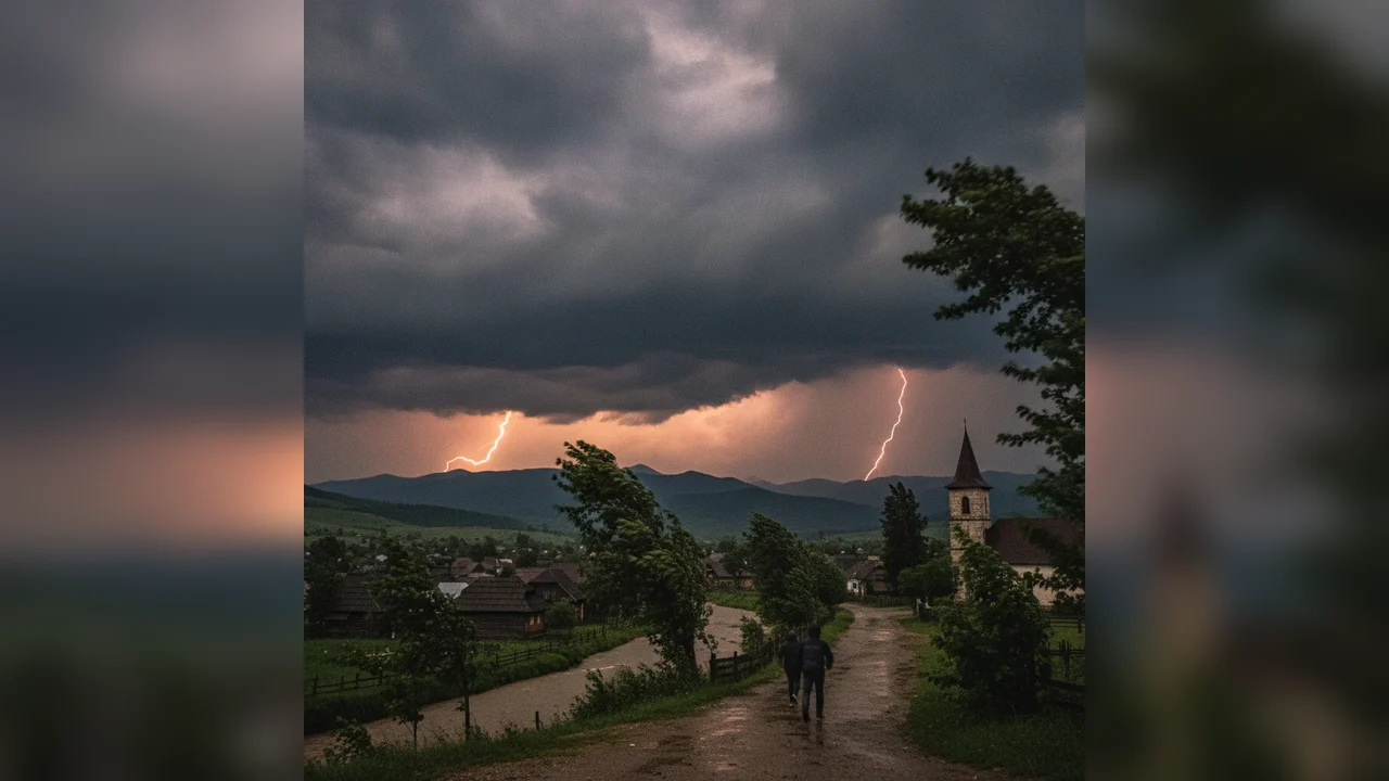 Avertizare meteo: Cod portocaliu de furtuni în Neamț