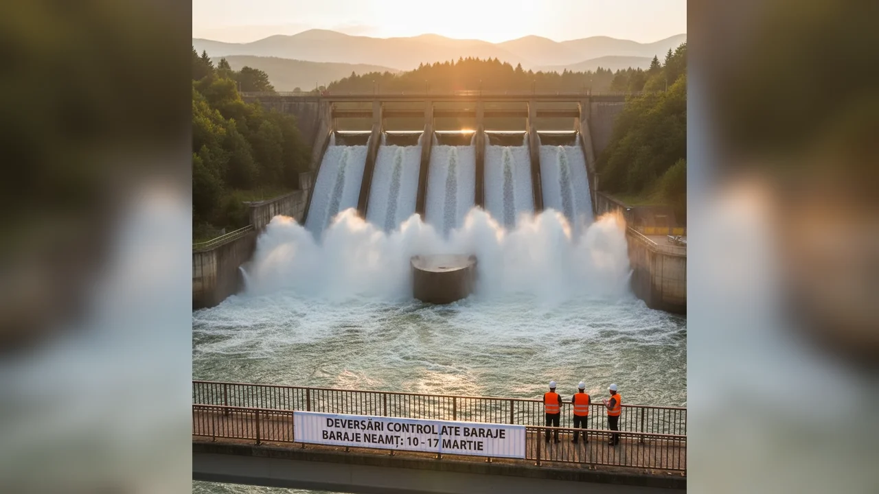 Barajele din Neamț vor efectua evacuări regulate între 10 și 17 martie