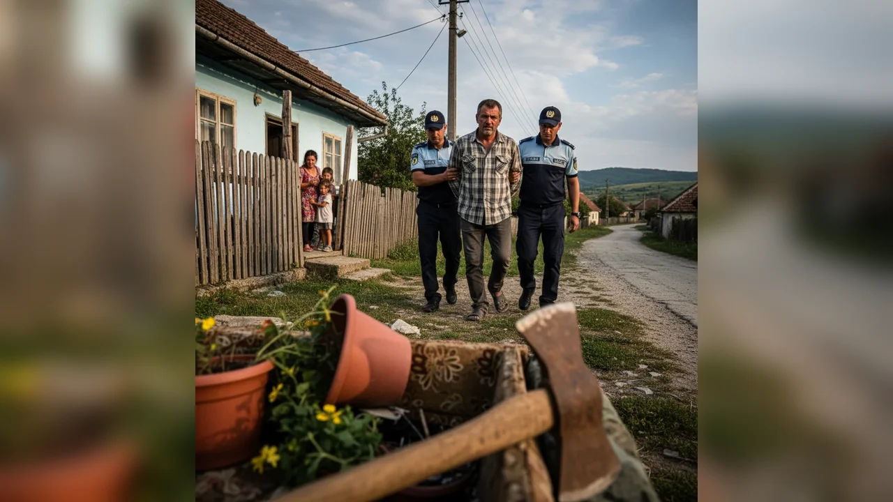 Bărbat reținut în Neamț pentru agresiune și amenințări cu toporul