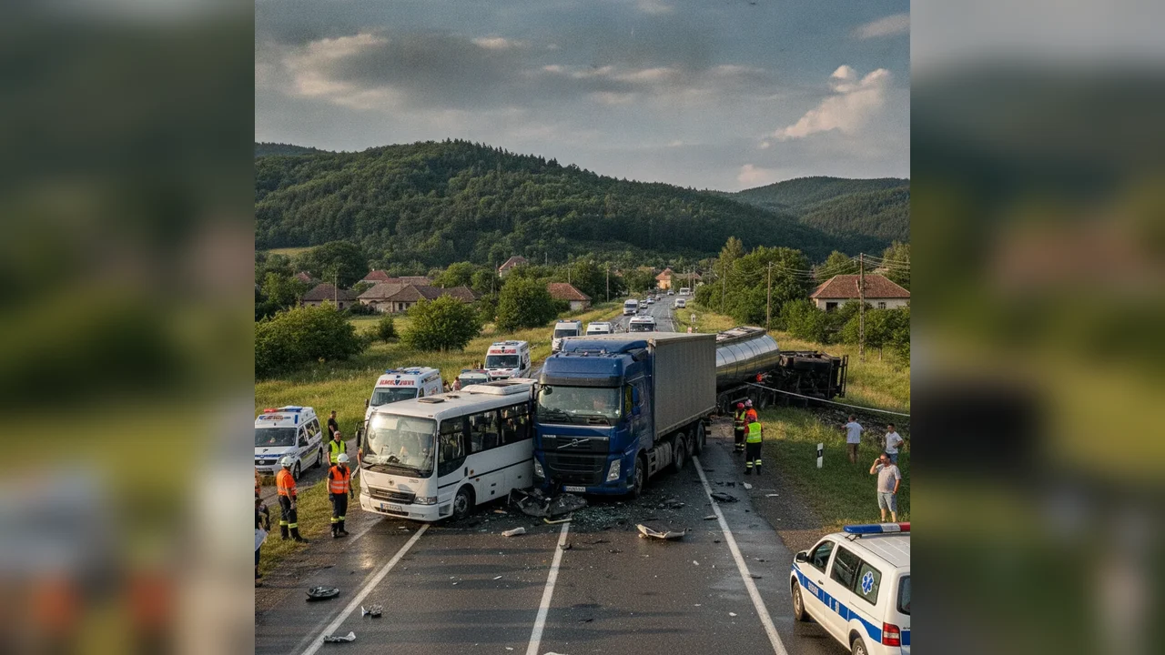 Barticești, DN2: accident cu pagube, șofer de 70 de ani fără permis