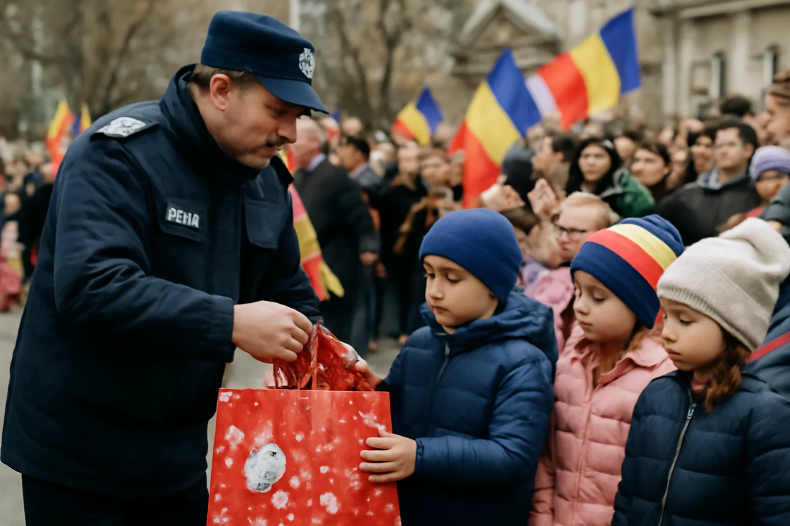 Cadouri oferite a 700 de copii din Roman de Ziua Națională a României