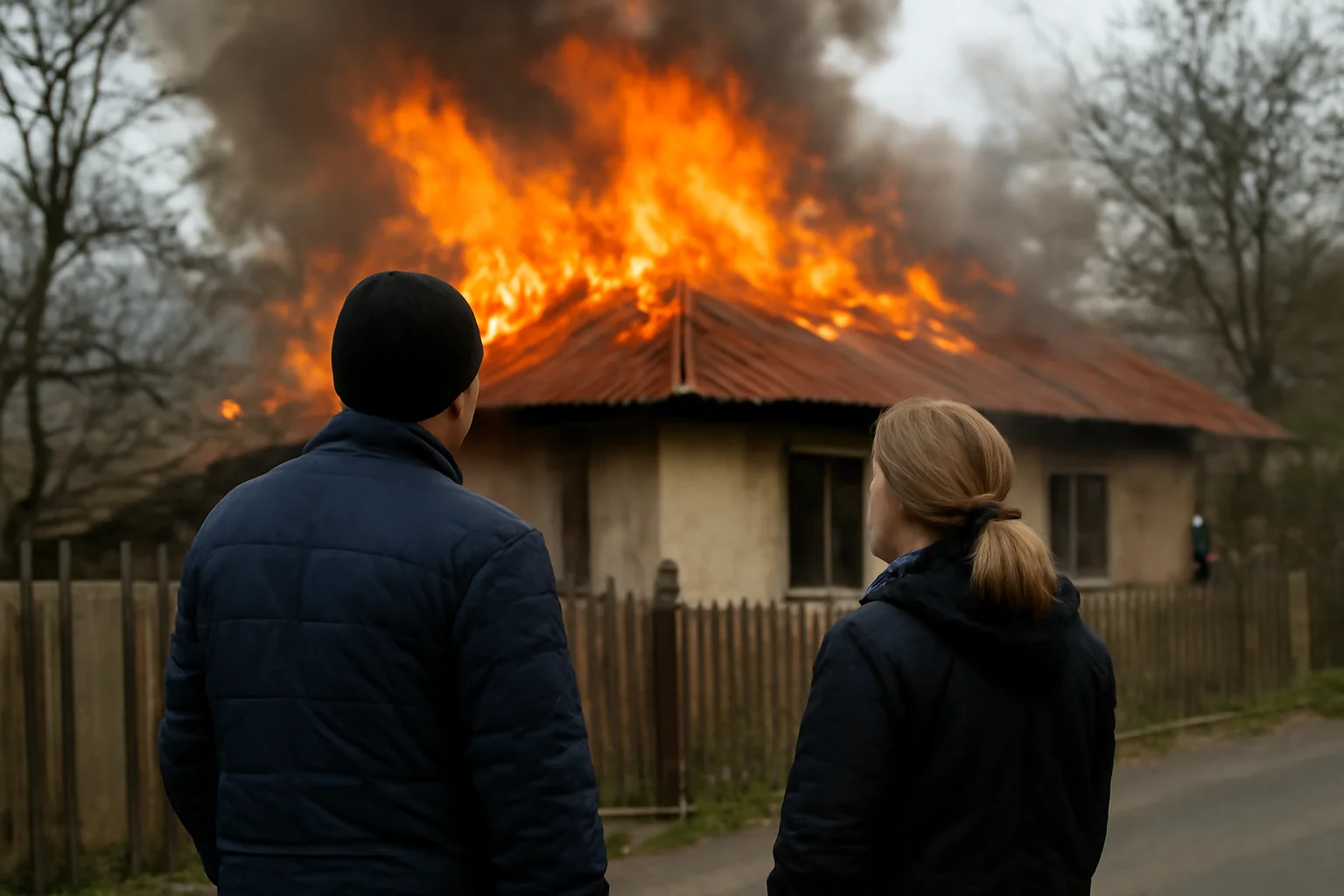 Casă din județul Neamț cuprinsă de flăcări după ce o lumânare a fost lăsată nesupravegheată