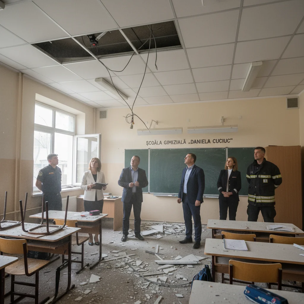 Ce s-a întâmplat cu tavanul căzut la Școala Gimnazială Daniela Cuciuc – detalii oficiale