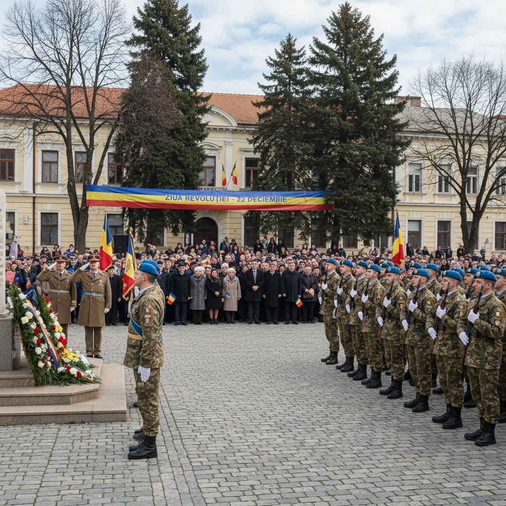 Ceremonie Militară de Ziua Revoluției, organizată la Piatra-Neamț