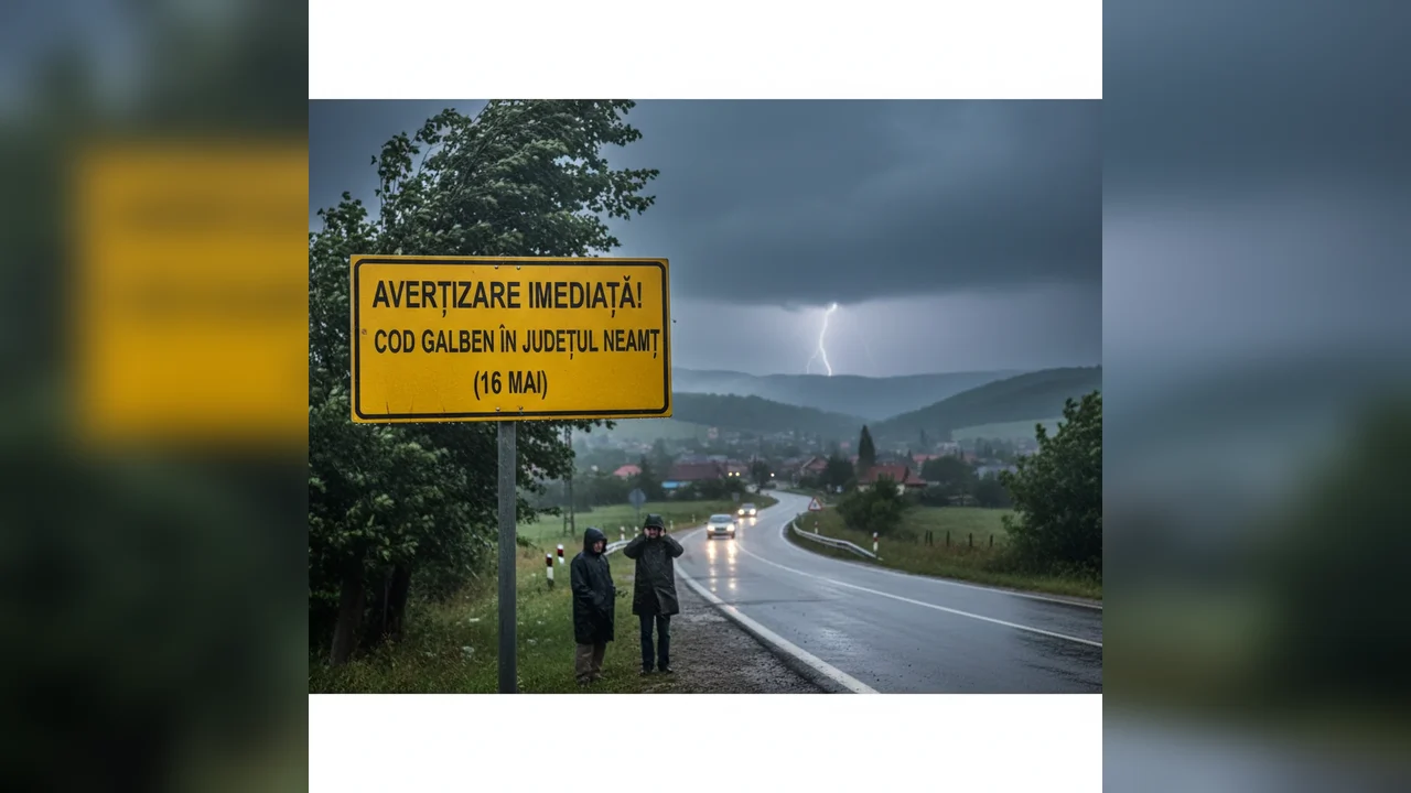 Cod galben pentru județul Neamț, avertizare urgentă acum
