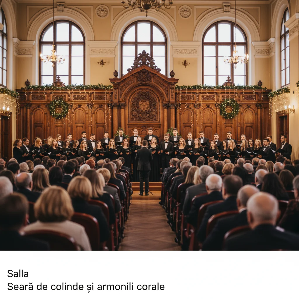 Concert de colinde și armonii corale la Sala Calistrat Hogaș din Neamț