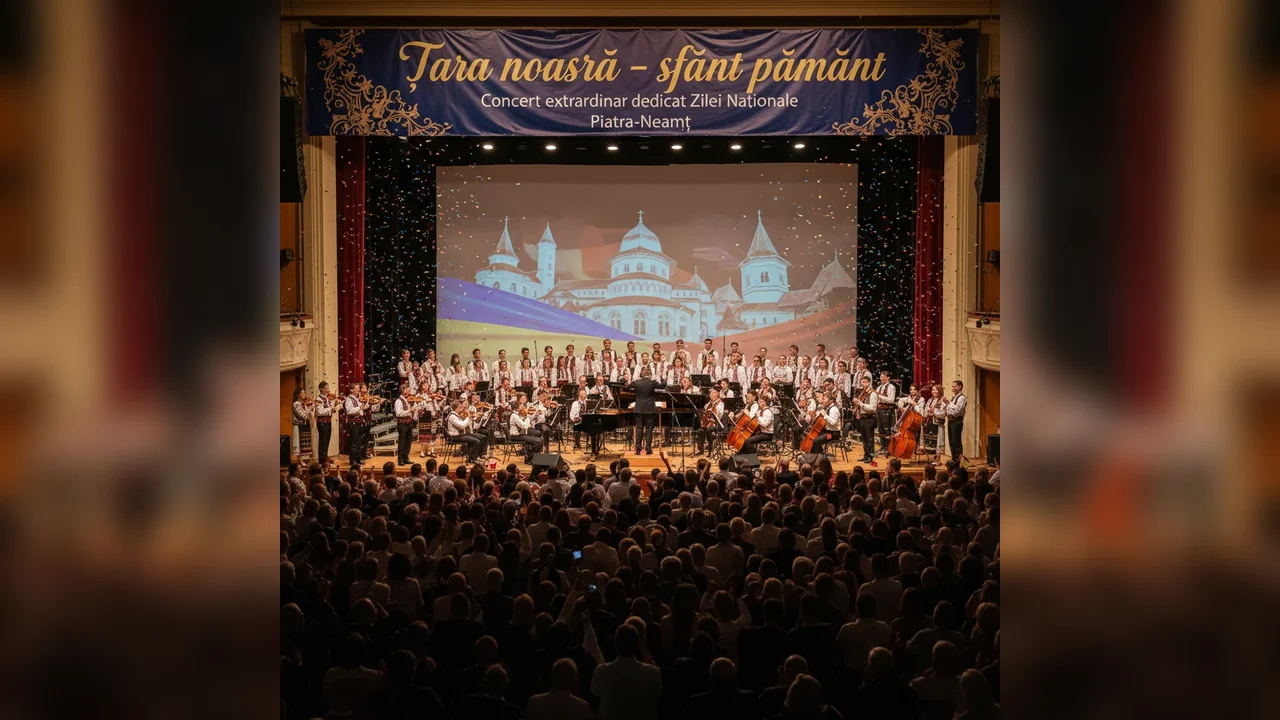 Concert extraordinar Țara noastră – sfânt pământ, organizat la Piatra-Neamț de Ziua Națională