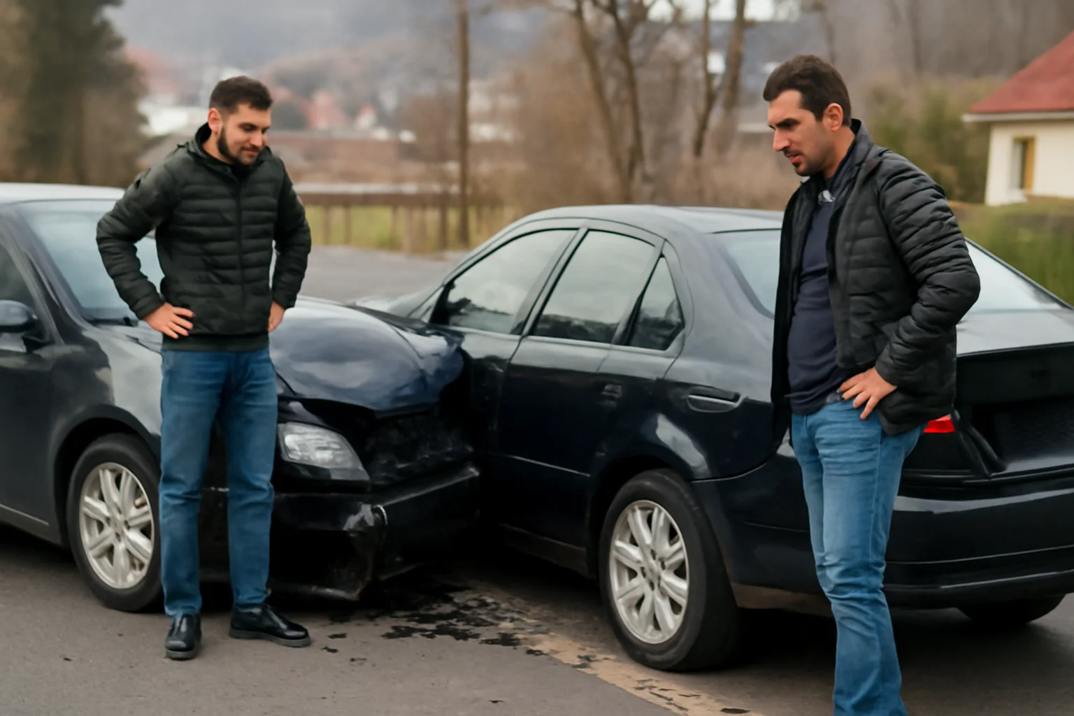 Conflict între doi conducători auto în Neamț s-a încheiat cu un incident rutier (FOTO)
