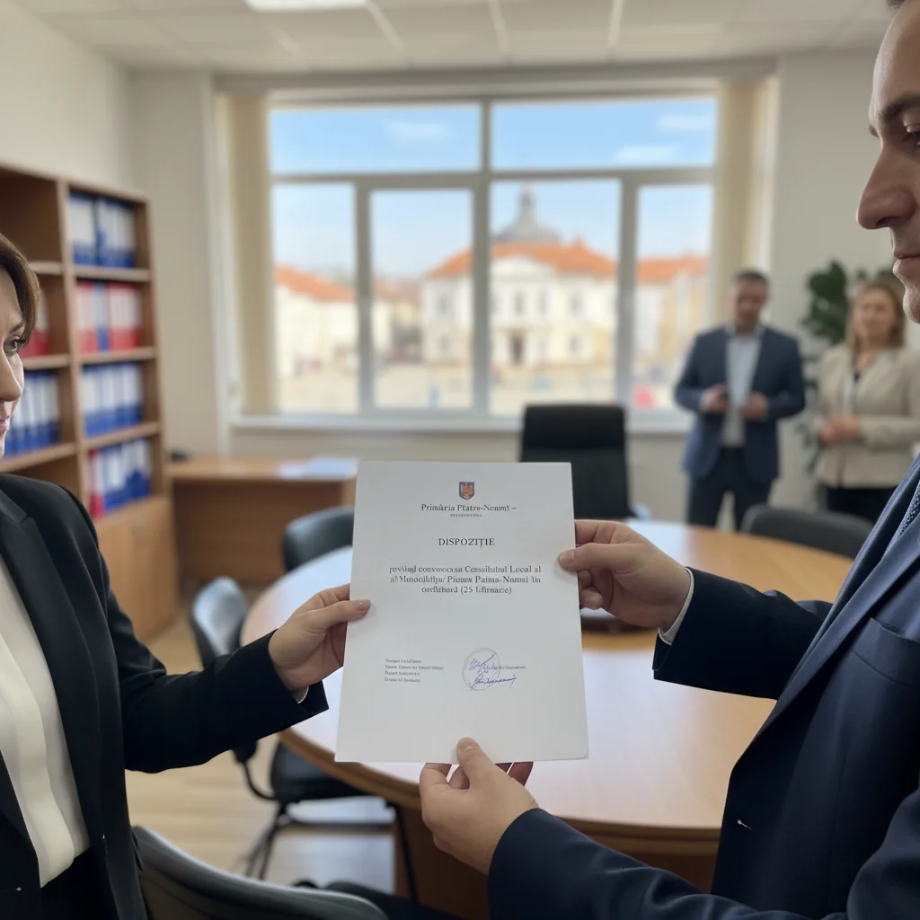 Convocarea Consiliului Local Piatra-Neamț în ședința ordinară din 26 februarie, anunțată de administrația municipală
