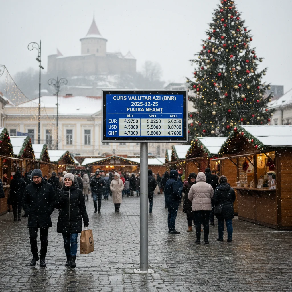Curs valutar azi (BNR) – 2025-12-25 la Piatra Neamt