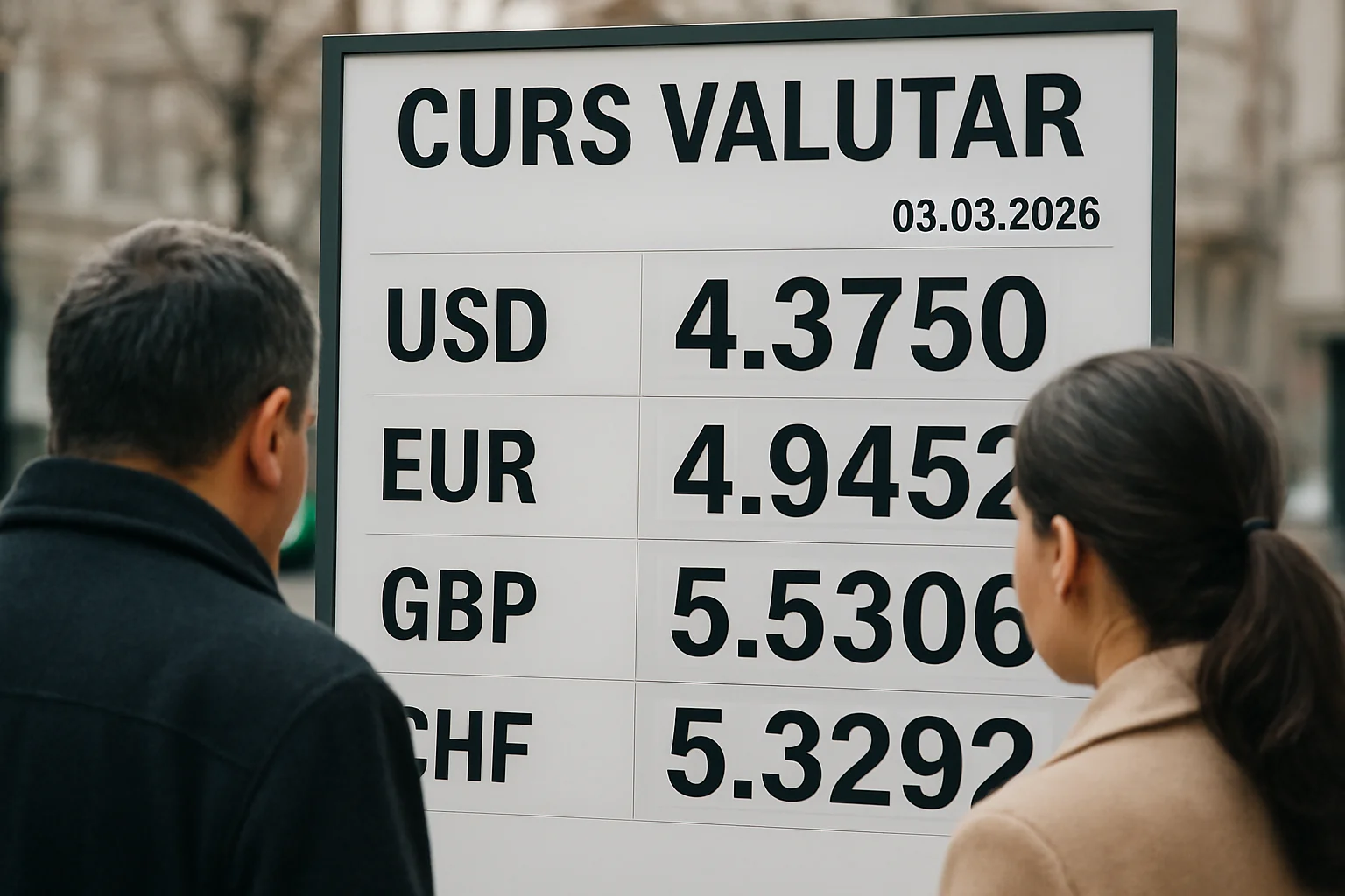Curs valutar azi (BNR) – 2026-03-03