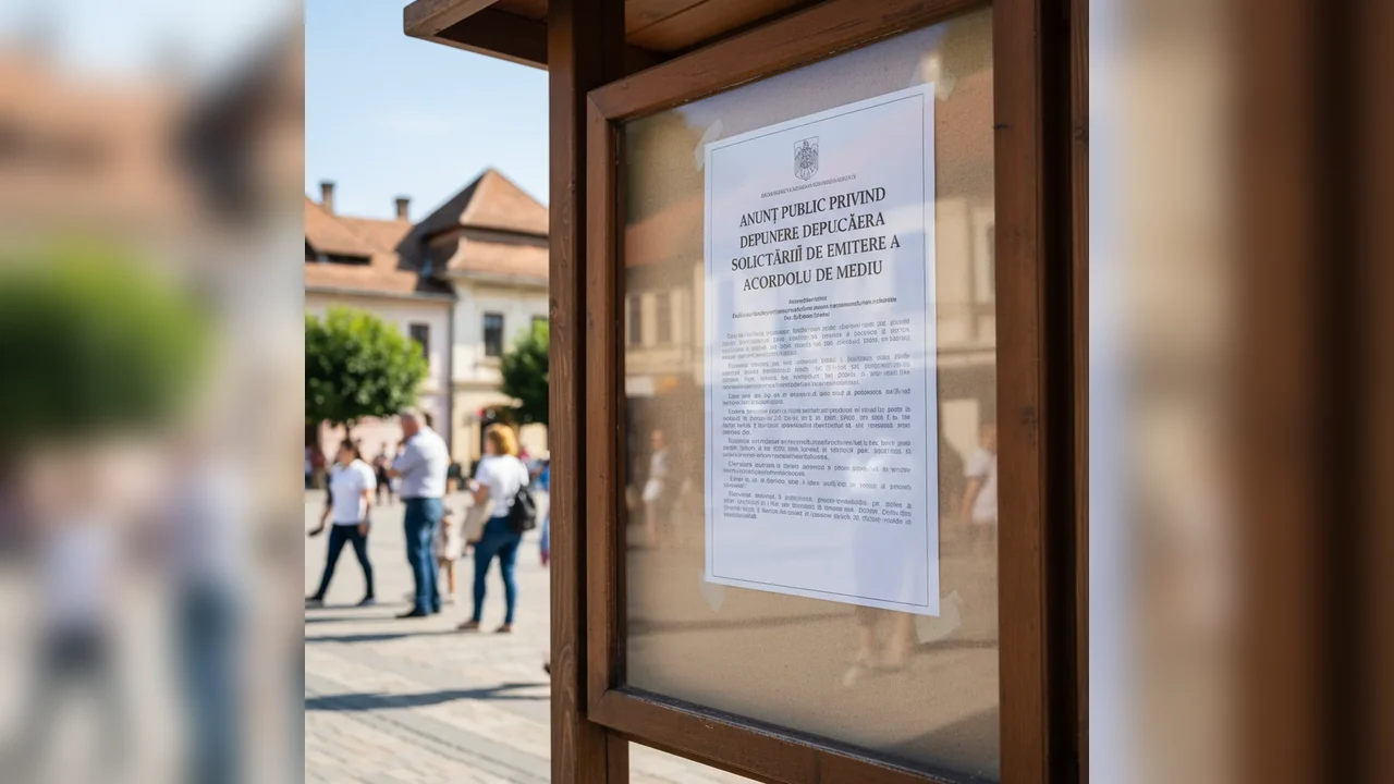 Depunerea solicitării pentru emiterea acordului de mediu