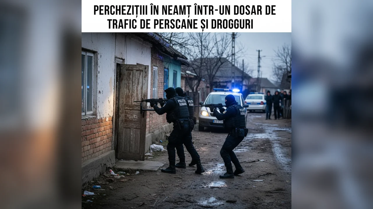 Descinderi în județul Neamț într-un caz ce vizează traficul de persoane și substanțe ilegale