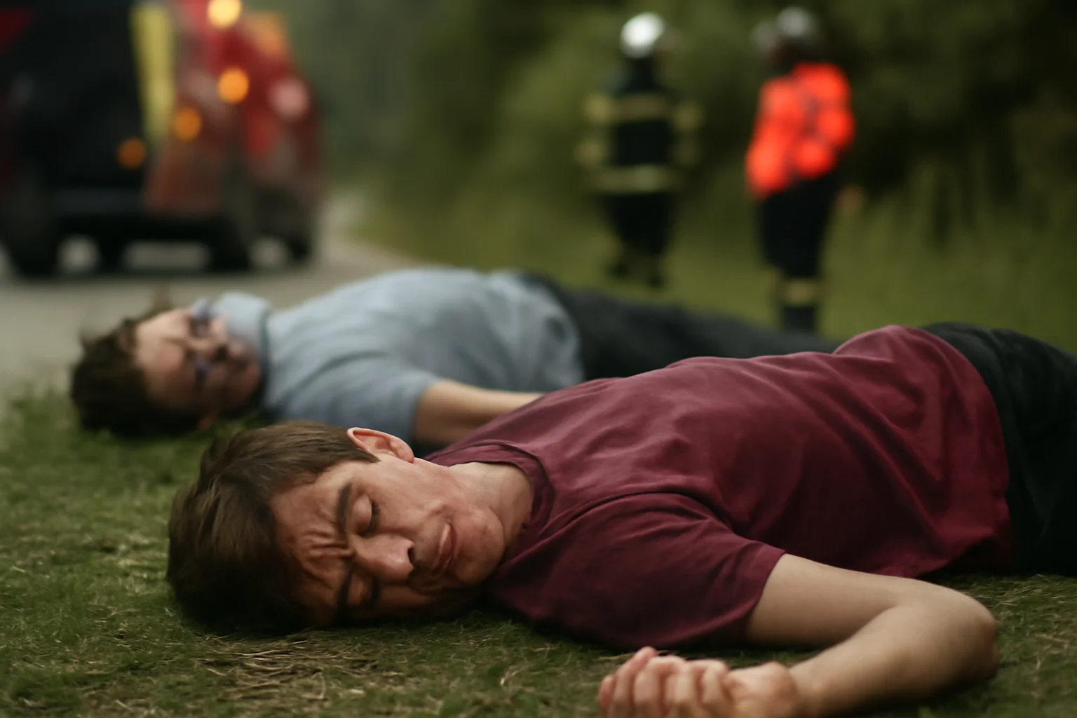 Doi tineri loviți violent de un autoturism în județul Neamț, unul internat în stare de comă