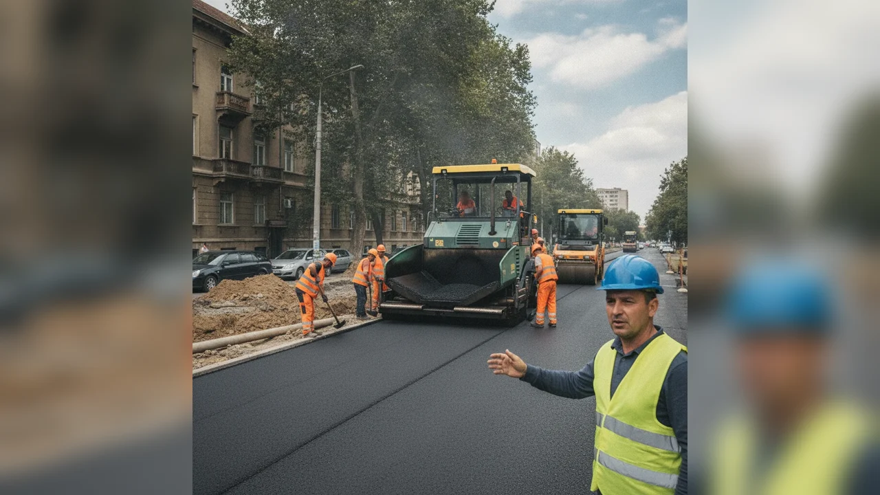 DRUPO reface carosabilul pe Bulevardul Traian, Piatra Neamț