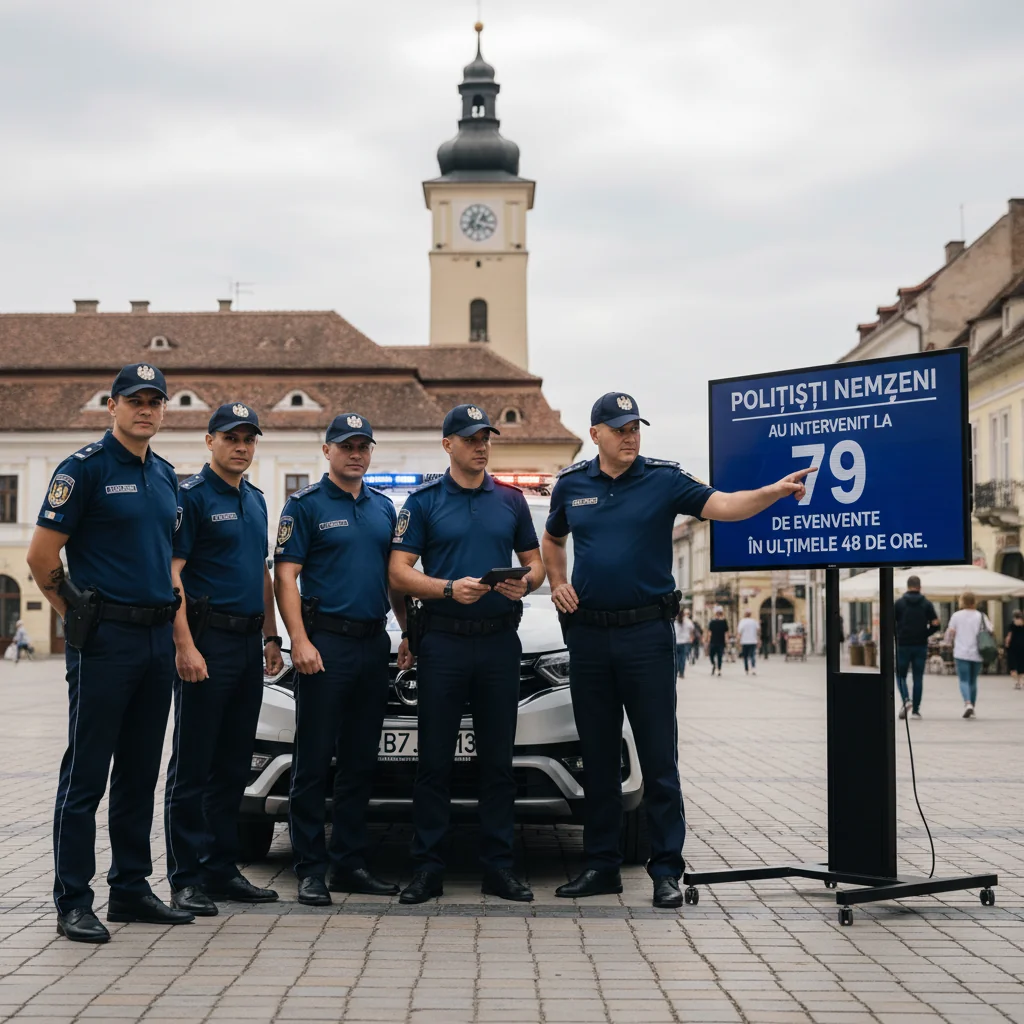 În județul Neamț, poliția a gestionat 79 de intervenții în decurs de 48 de ore