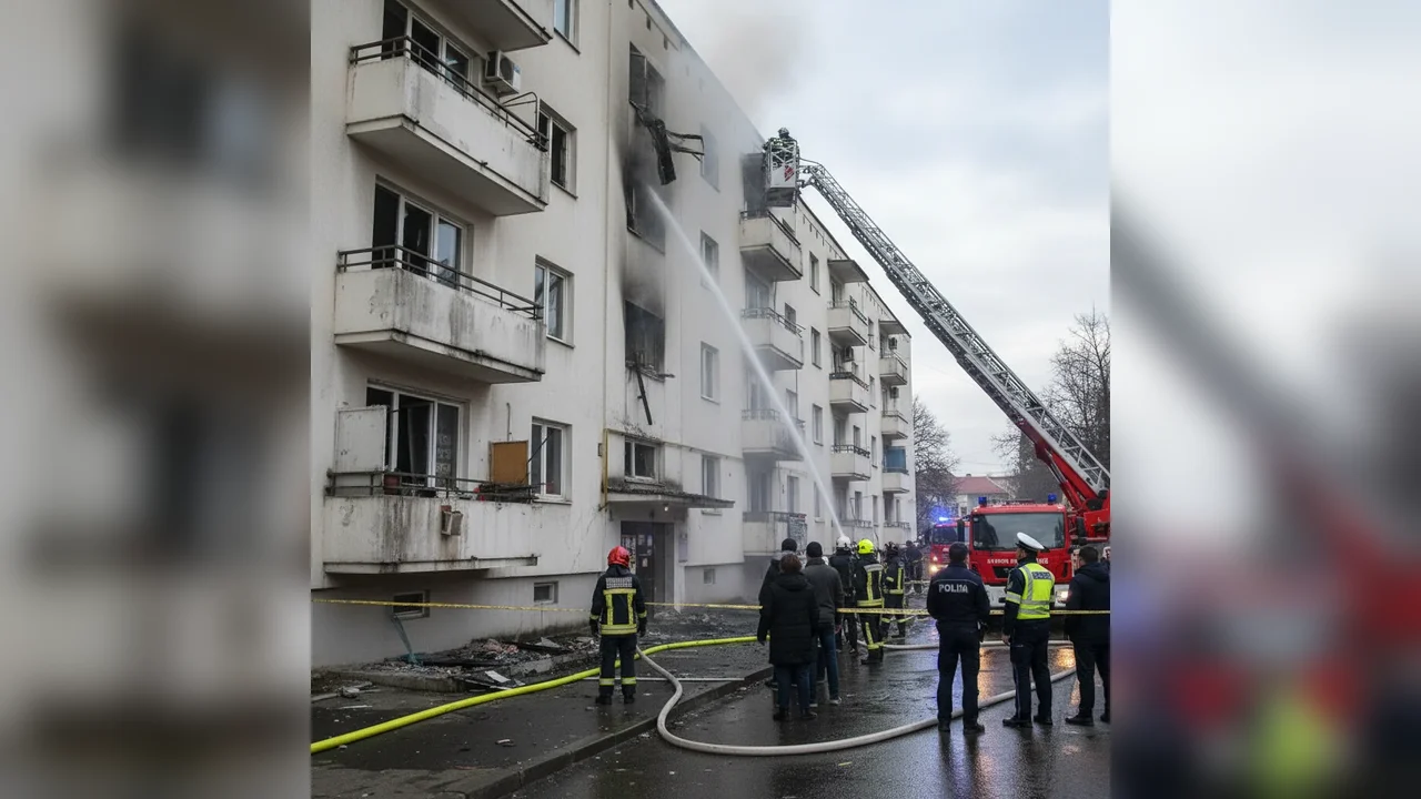 Incendiu devastator în apartament, cauzat de o lumânare aprinsă
