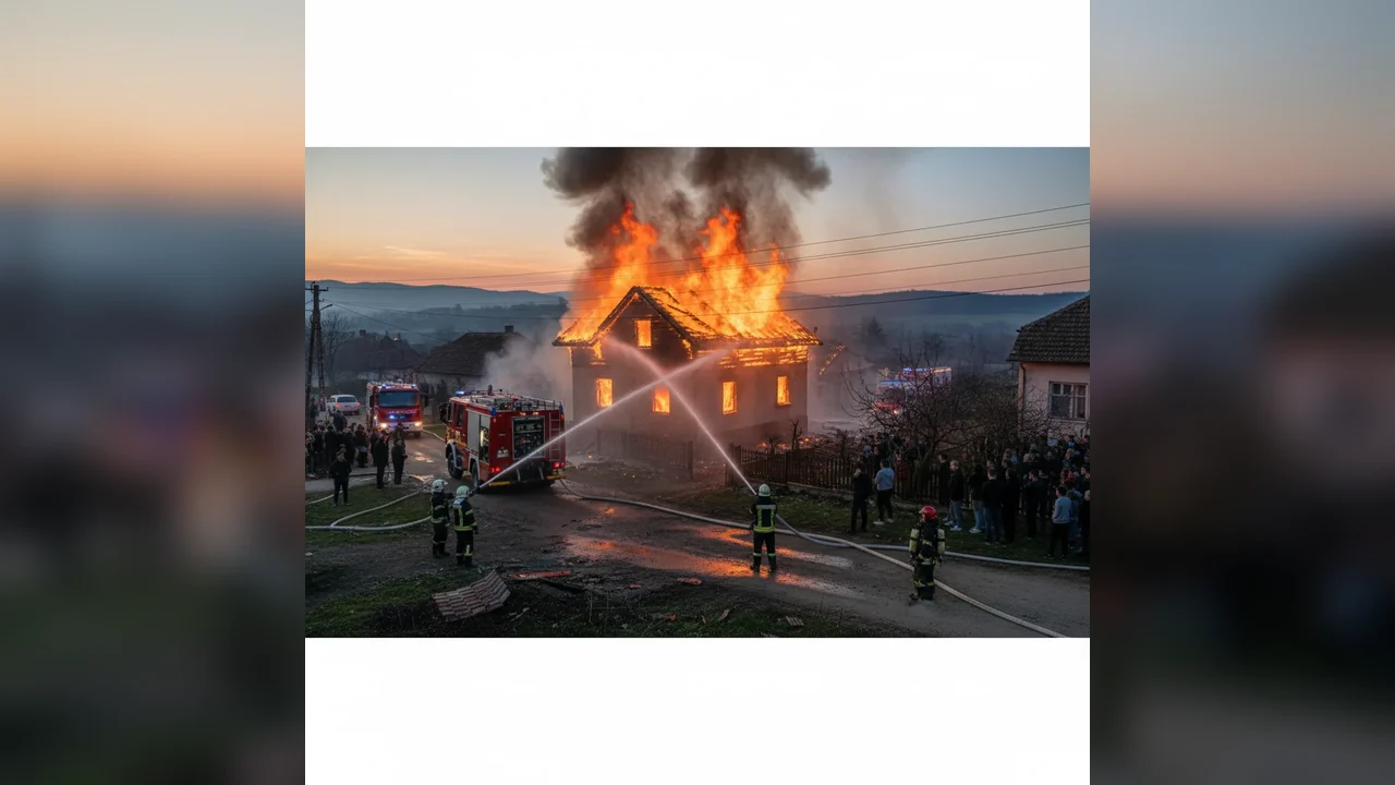 Incendiu devastator într-o gospodărie din Piatra Neamț