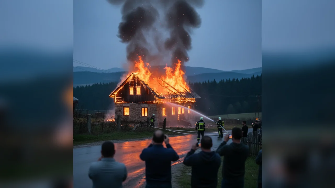 Incendiu puternic la o locuință din Neamț (FOTO)