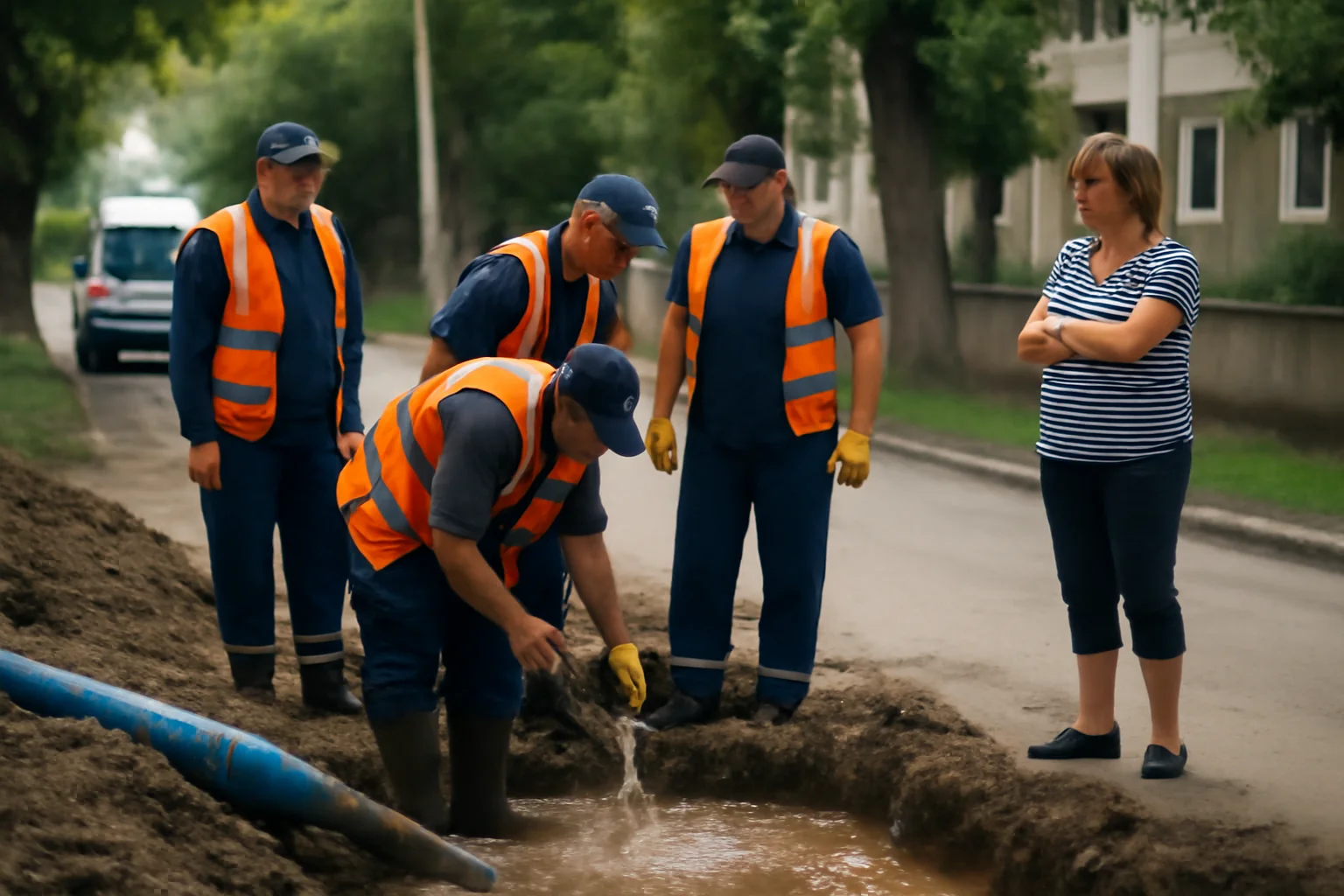 întrerupere apă pe strada Stânjenelului