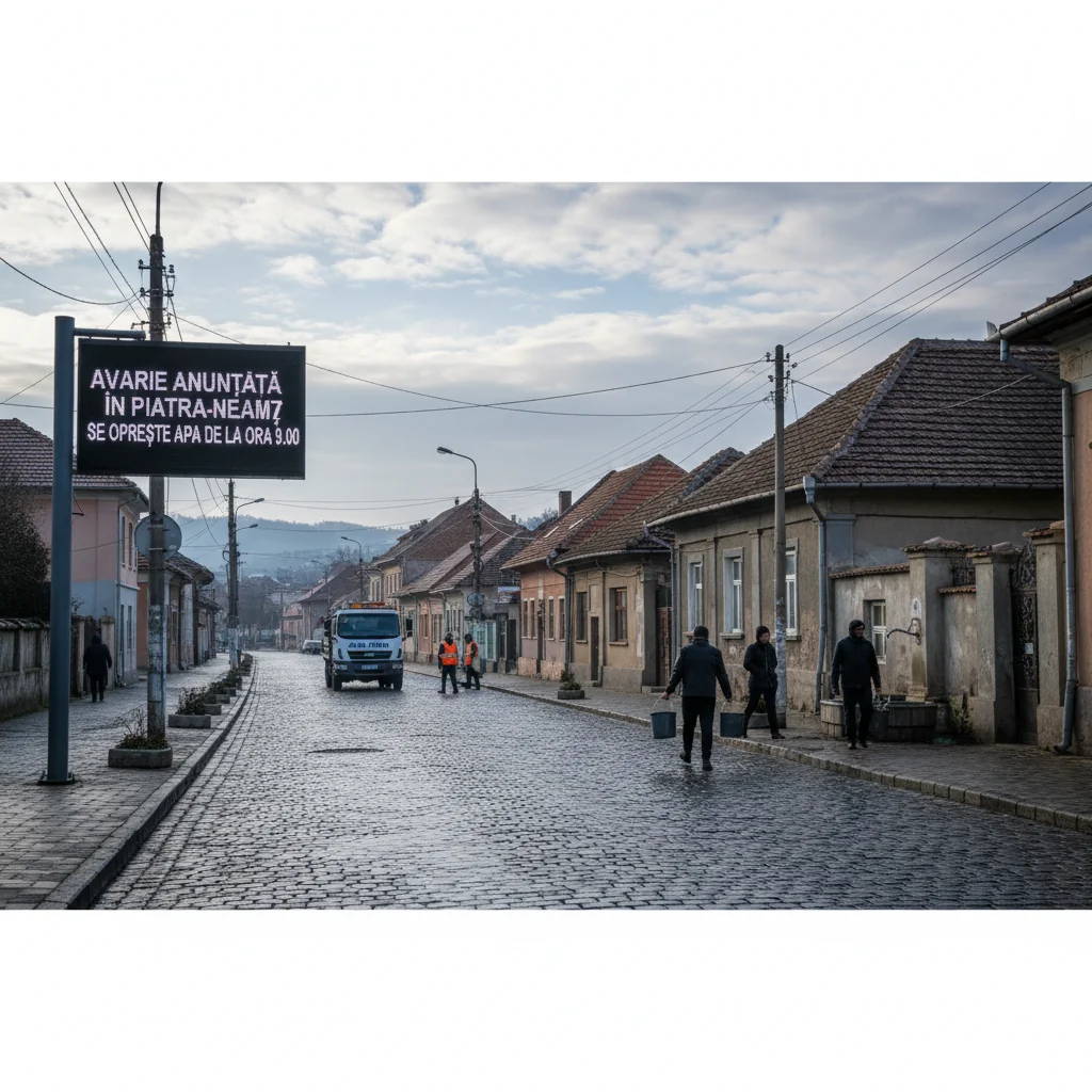 întrerupere apă programată de la ora 9:00