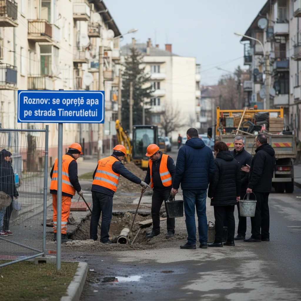 întrerupere furnizare apă pe strada Tineretului