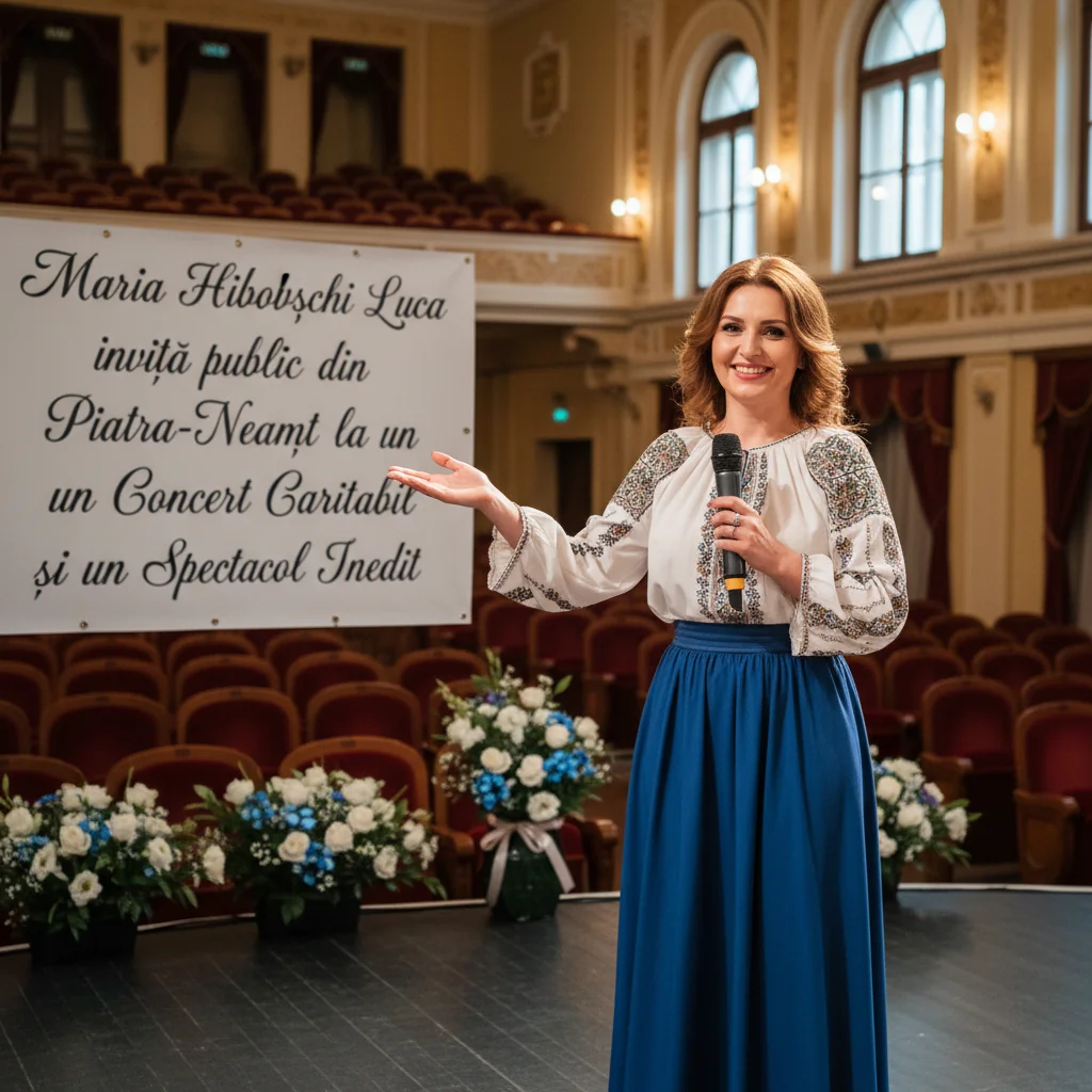 Maria Hibovschi Luca susține la Piatra-Neamț un recital caritabil și un show artistic aparte