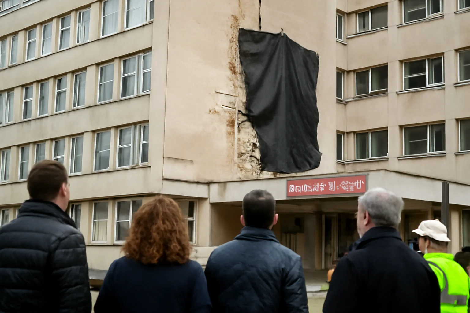 Măsuri de siguranță la Spitalul Județean din Piatra Neamț după desprinderea unor bucăți de fațadă