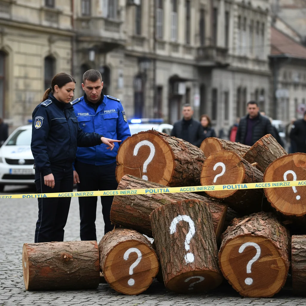Material lemnos suspect, descoperit de Poliție în oraș