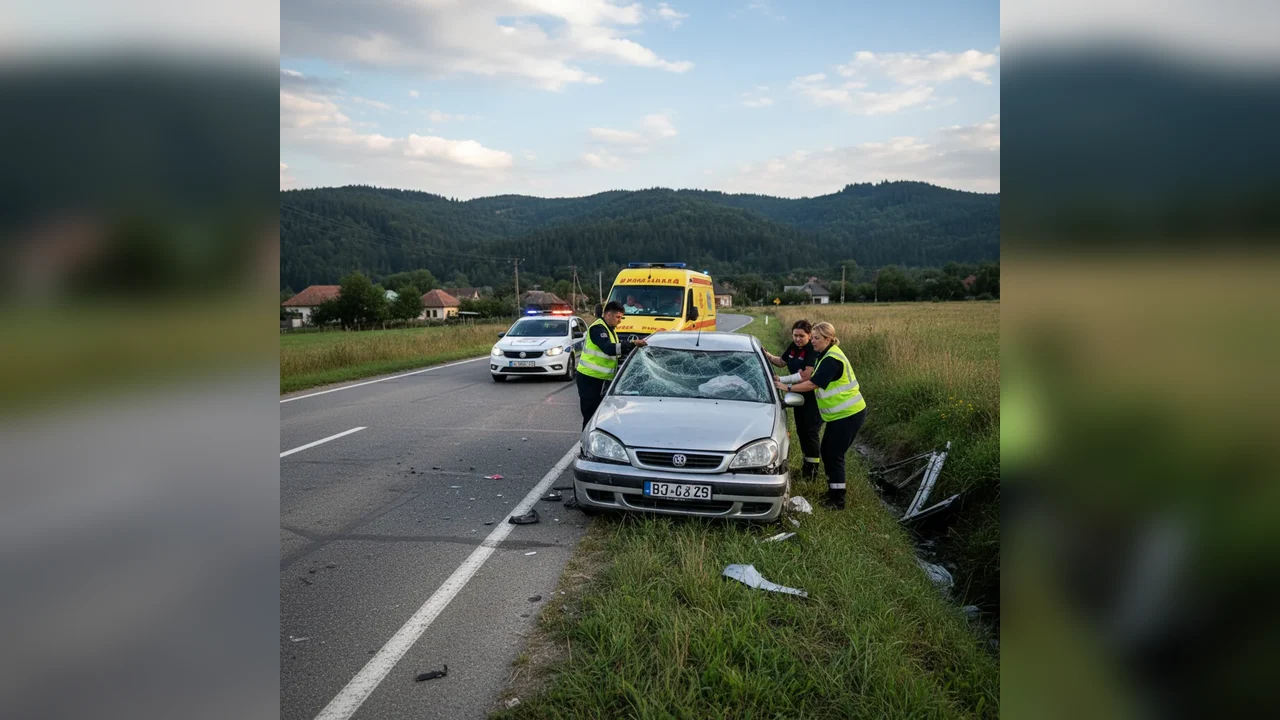 O femeie rănită a fost transportată la spital