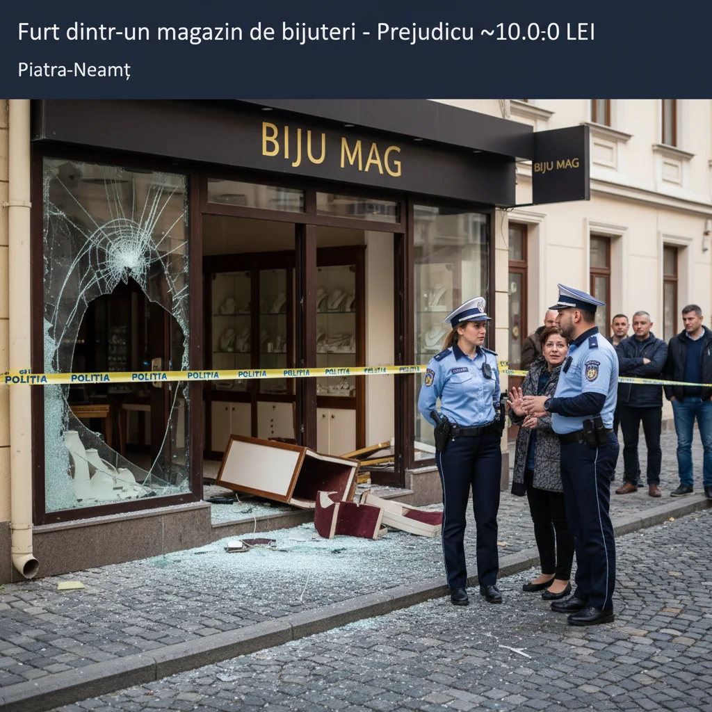 Pagubă de aproximativ 10.000 de lei în magazin local
