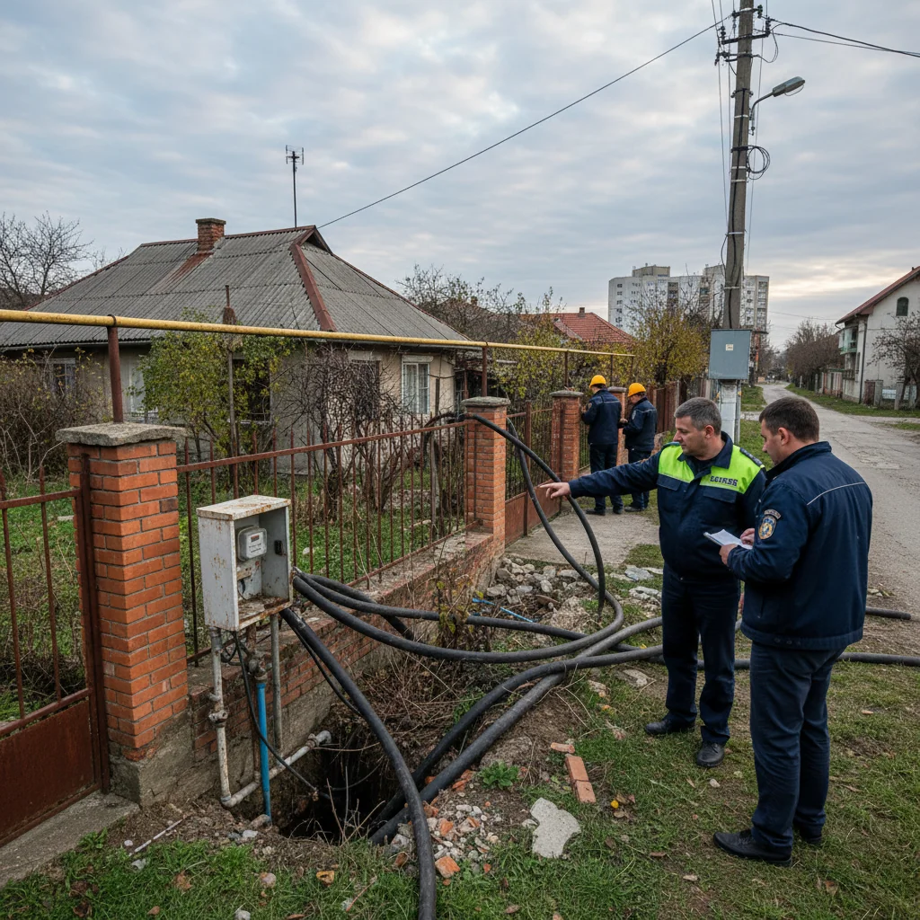 Percheziție la Roman pentru racord ilegal la gaze și curent, anunțată de polițiștii din Piatra Neamț