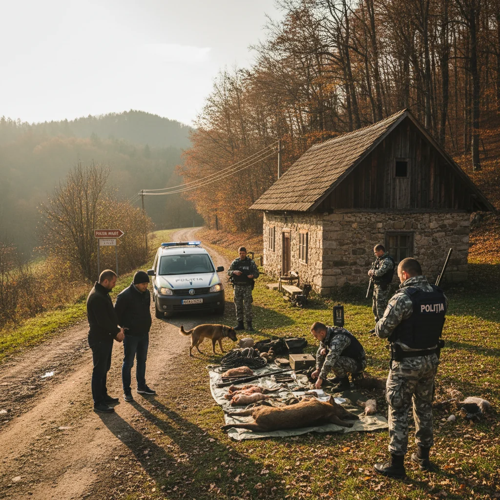 Percheziții ale poliției în dosar de braconaj cinegetic la Piatra-Neamț și Sagna