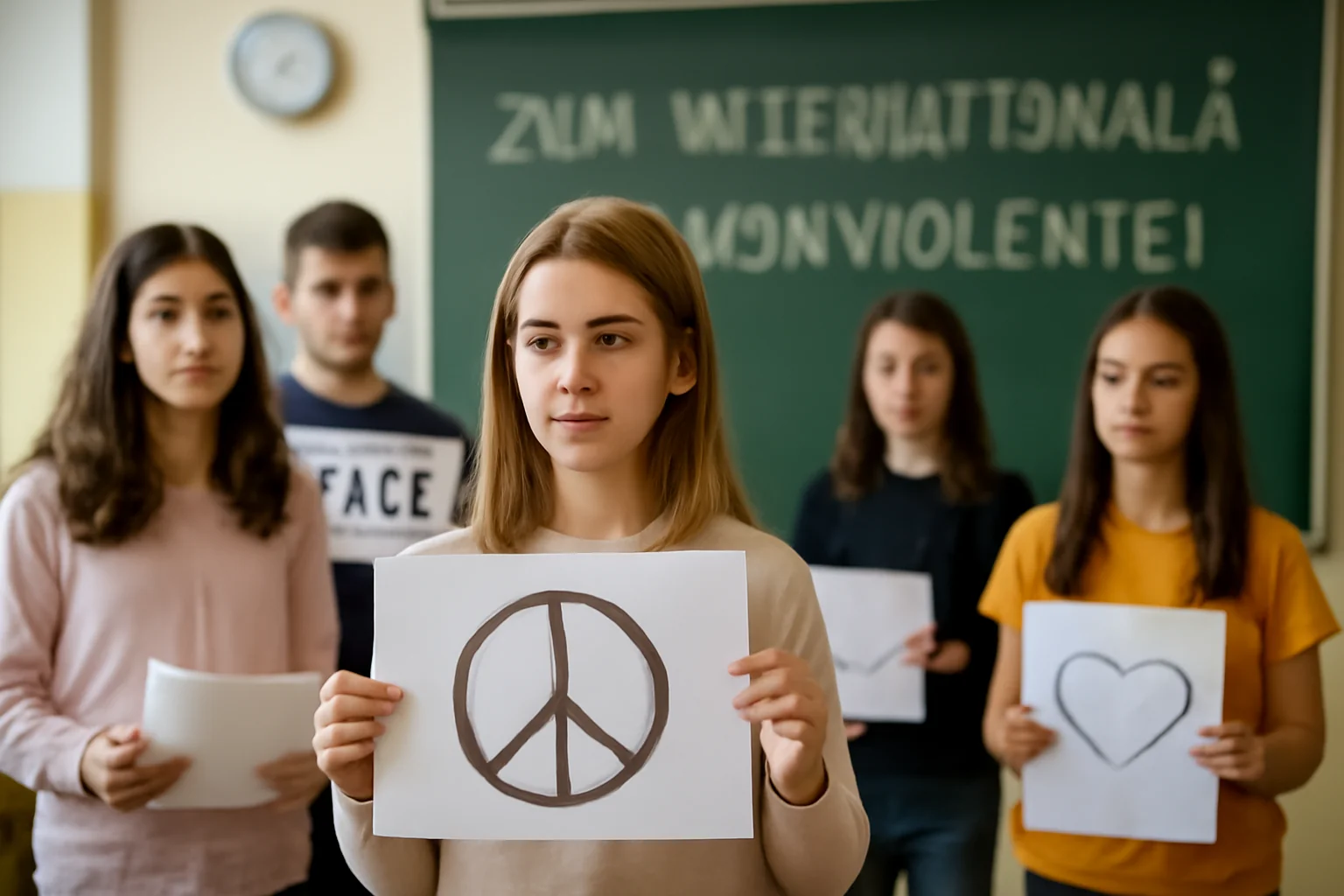 Piatra Neamț: activități dedicate nonviolenței în școli la Bălțătești, de Ziua Internațională