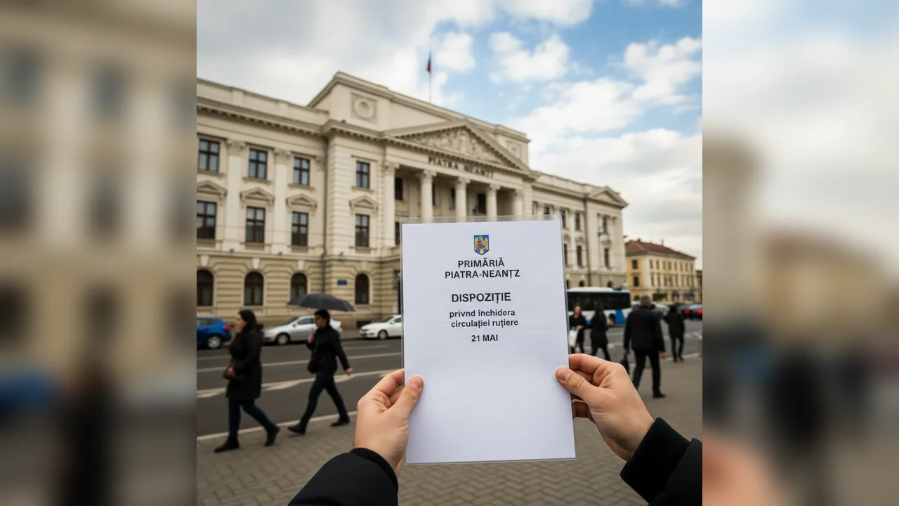 Piatra-Neamț anunță închiderea circulației rutiere pe 21 mai