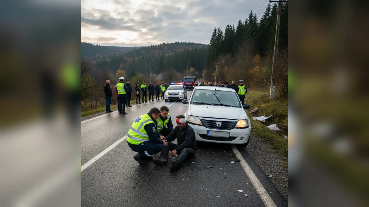 Pieton rănit pe carosabil