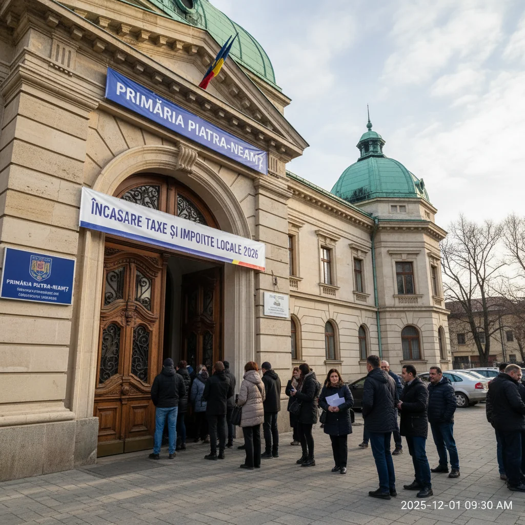 Primăria Piatra-Neamț deschide încasarea taxelor și impozitelor locale pentru 2026