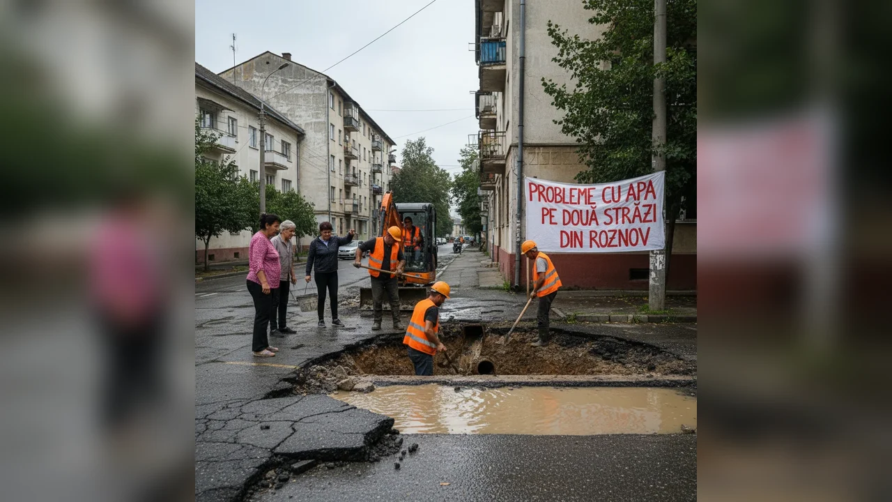 Probleme cu alimentarea cu apă pe două străzi din Roznov