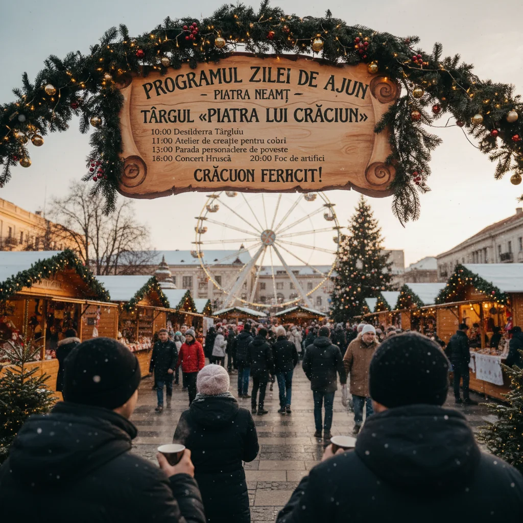 Program special de Ajun la Târgul „Piatra lui Crăciun” din Piatra Neamț