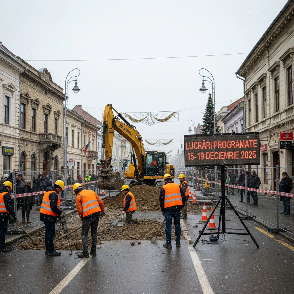 Programul lucrărilor Publiserv SA în Piatra-Neamț, 15 – 19 decembrie 2025